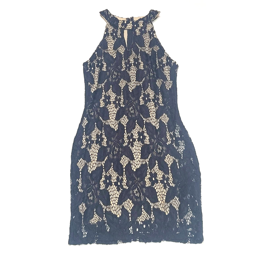 Lots of love by speechless black lace dress women's size small